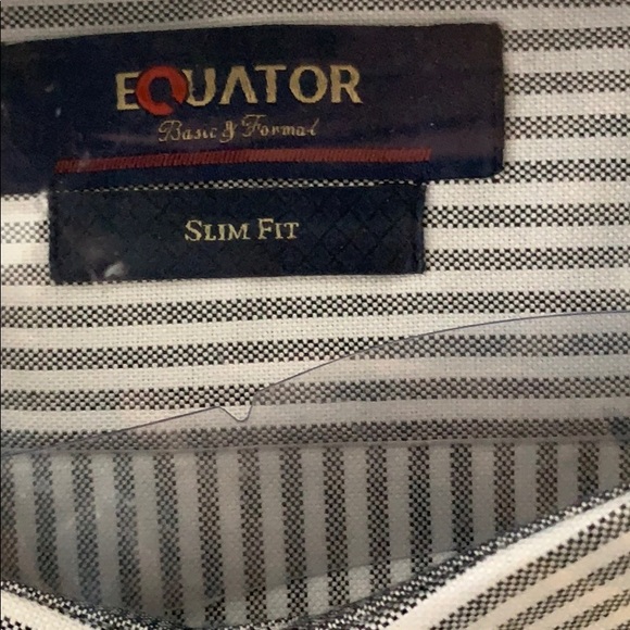 Grey Linir Dress Shirt Size Medium Slim Fit - Picture 9 of 10